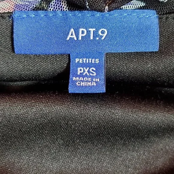 ❤️345 APT. 9 Floral Ruffled Wrap Short Sleeve Black Maxi Dress - Picture 5 of 9